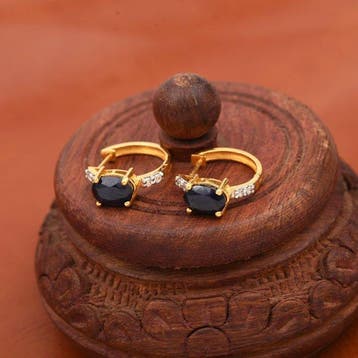 Zonder minimumprijs - Hoepel oorbellen - 14 karaat Geel goud
