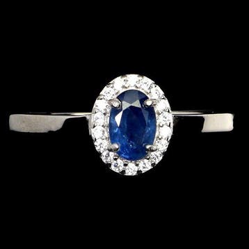 Sans prix de réserve - Bague Argent Saphir, Nieuw