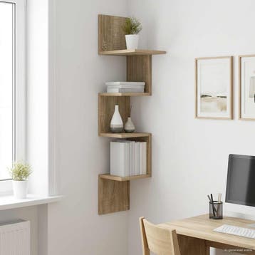vidaXL Wandplank Muurmontage Sonoma Eiken 32 x 21 x 107 cm, Verzenden