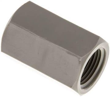 Sok G3/8'' Binnendraad Polypropyleen (PP) 10bar FDA 22mm Hex, Verzenden