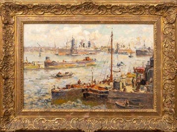 Evert Moll (1878-1955) - De Maashaven in Rotterdam