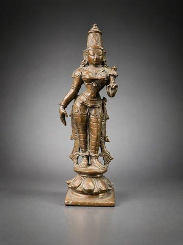 Beeld, Sridevi - Nayak Period - 17th c. - 16 cm - Brons