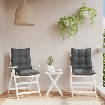 vidaXL Stoelkussens 2 st lage rug oxford stof, Verzenden, Nieuw