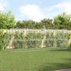 vidaXL Hondenhok 3 pcs Zilver 6 x 2 x 2 m Gegalvaniseerd, Animaux & Accessoires, Caisses pour chiens, Verzenden