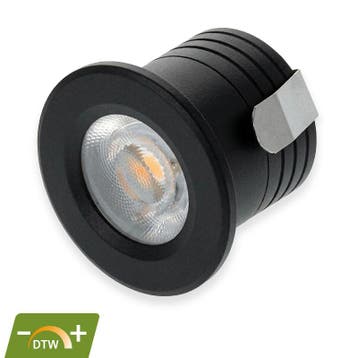 LED MINI INBOUWSPOT | PHOBOS | 2W | ZWART | DIM2WARM, Verzenden, Nieuw