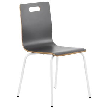 Stoel | DANNE | Grijs | Witte Poten | 485x530x820(h)mm, Verzenden