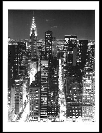 Christopher Bliss - “Skyline at Night”. - 80 x 60 cm.