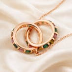 Zonder minimumprijs - Halsketting Verguld Toermalijn - 18k, Nieuw