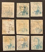 België 1849 - Leopold 1 : Epaulet 2 - 20 centimes Blauw :, Postzegels en Munten, Gestempeld