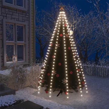 vidaXL Kerstboomverlichting met 250 LEDs koudwit net 250 cm, Verzenden