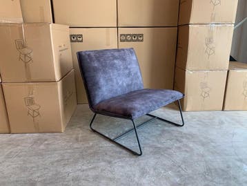 Veiling - Fauteuil Casper - Velours - Velvet - Antraciet - G