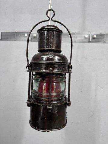 Scheepslamp - Metaal, Glas, Scheepslamp gedateerd 31-10-1943