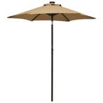 vidaXL Parasol met LED-verlichting 200x211 cm aluminium, Verzenden