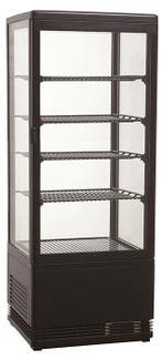 Koelvitrine 98 liter Zwart, Verzenden, Nieuw in verpakking, Koelen en Vriezen