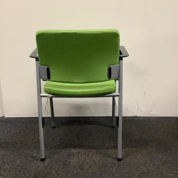 Complete set 2x Ahrend 312 vergaderstoelen, groen - grijs, Huis en Inrichting, Stoelen, Gebruikt, Zwart