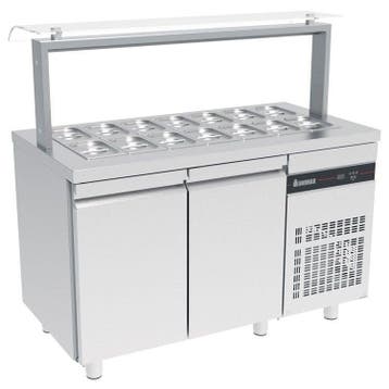 Saladette | 270L | RVS | 2 Deuren (1/1 GN) | Boven 14x 1/4, Verzenden, Nieuw in verpakking