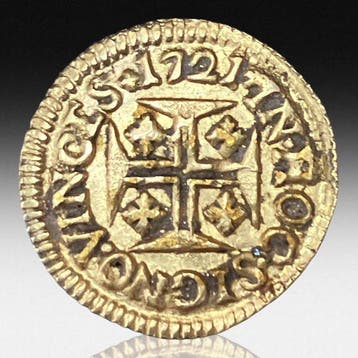 Portugal. D. João V (1706-1750). Gold Pinto Coin 1721, Postzegels en Munten, Munten | Europa | Niet-Euromunten