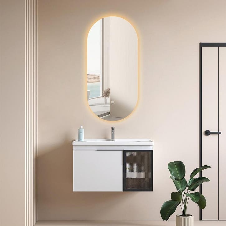 LED Spiegel 50x100cm |24W |3000-6000K | Dim/Verw/Touch, Huis en Inrichting, Woonaccessoires | Spiegels, Nieuw, Verzenden