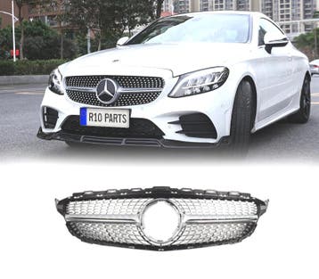 CALANDRE POUR MERCEDES W205 18-21 LOOK AMG CHROME DIAMOND, Verzenden