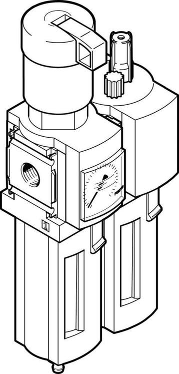 Festo Luchtverzorgingsunit G1/4 0.5-7bar 1400l/min 40µm -, Verzenden