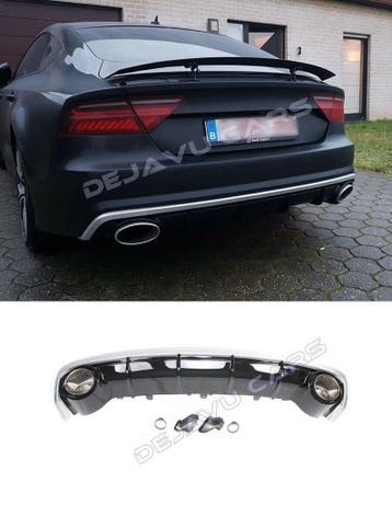 RS7 Look Diffuser + Uitlaat sierstukken voor Audi A7 4G, Ophalen of Verzenden