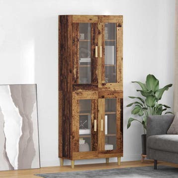 vidaXL Highboard Oud Hout 69,5 x 34 x 180 cm Bewerkt hout, Verzenden, Nieuw