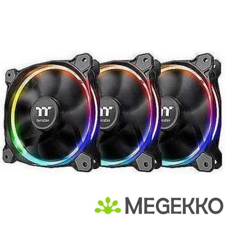 Thermaltake Riing Plus 12 RGB Sync Ventilator 12 cm Zwart 3, Informatique & Logiciels, Refroidisseurs d'ordinateur, Envoi