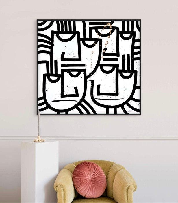 Bamèr - Shared Lines - (XL), (unique work), Antiquités & Art, Art | Peinture | Moderne