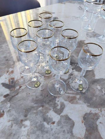Bohemia - Drinkservies (36) - Glas, Goud, Antiek en Kunst