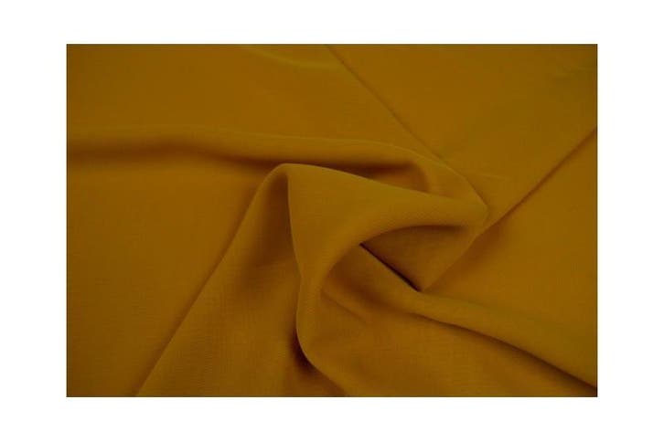 15 meter chiffon stof - okergeel, Hobby en Vrije tijd, Stoffen en Lappen, 120 cm of meer, 200 cm of meer, Geel, Nieuw, Polyester