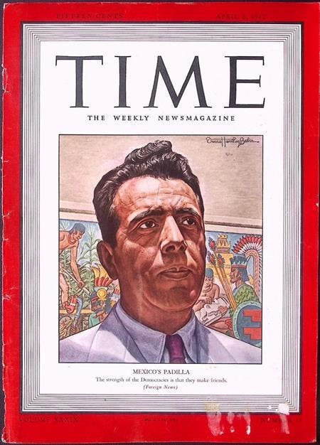 Cover Time Magazine1942 met Ezequiel Padilla Penaloza, Verzamelen, Militaria | Tweede Wereldoorlog, Foto of Poster, Verzenden