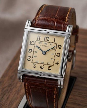 Pronto - Cabriolet / Flip-Top Art Deco Tank Watch - Sans, Nieuw