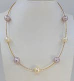 Halsketting - 18 karaat Geel goud, Roségoud, 10,5×13 mm, Nieuw
