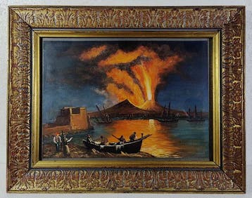 Scuola napoletana (XX) - Leruzione del Vesuvio