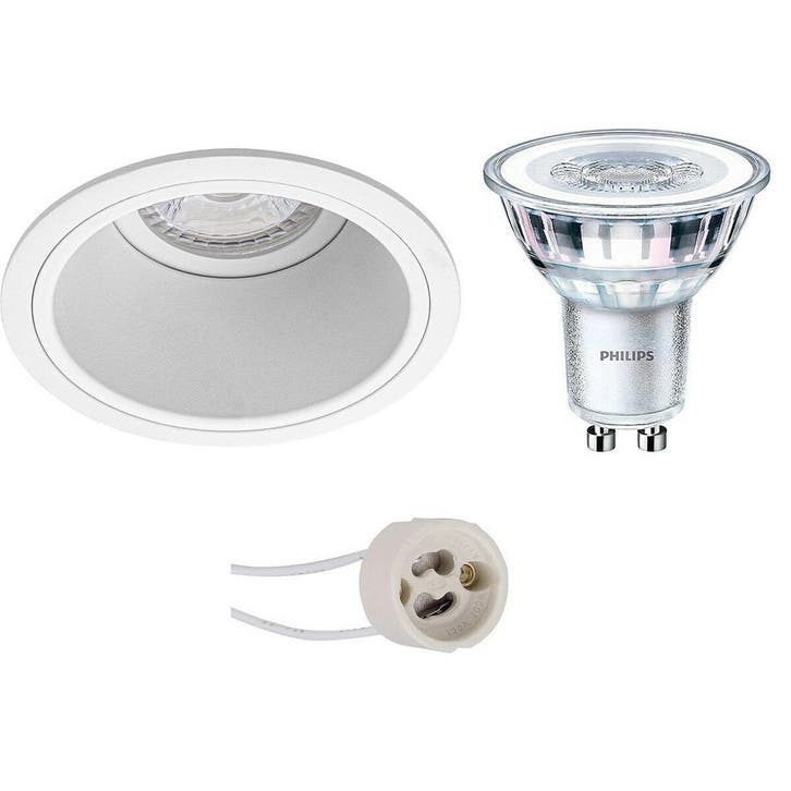 5W LED Spot Set - Ronde Inbouwspot Mat Wit, GU10 Fitting, En, Maison & Meubles, Lampes | Spots, Envoi