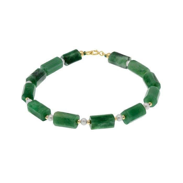 Zonder minimumprijs - Armband - 18 karaat Geel goud Parel -, Handtassen en Accessoires, Armbanden