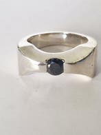 Sans prix de réserve - Bague Argent Diamant (Traitement de, Bijoux, Sacs & Beauté, Bagues