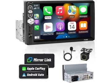 Veiling - Hikity 1Din CarPlay Autoradio Android voor auto me, Autos : Divers