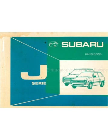 1986 SUBARU JUSTY INSTRUCTIEBOEKJE NEDERLANDS