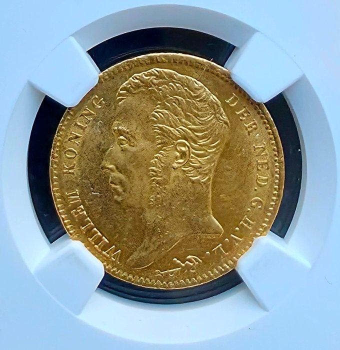 Nederland. Willem I. 10 Gulden 1824 B / MS61, Timbres & Monnaies, Monnaies | Pays-Bas