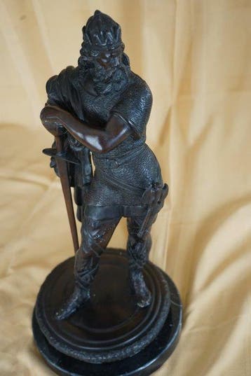 Beeld, Guerriero notdico - 52 cm - Legering