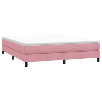 vidaXL Boxspring zonder matras fluweel roze 180x210 cm, Huis en Inrichting, Slaapkamer | Bedden, Verzenden, Nieuw