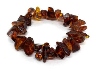Het Baltische Schat - Cognac Baltisch Amber Armband -
