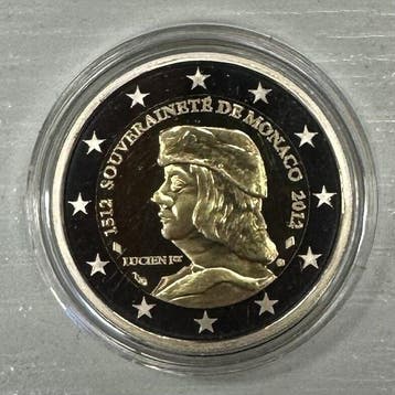 Monaco. 2 Euro 2012 Lucien Ier Proof, Postzegels en Munten