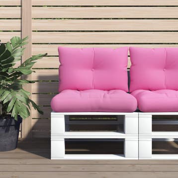 vidaXL Palletkussens 2 st oxford stof roze, Verzenden, Nieuw