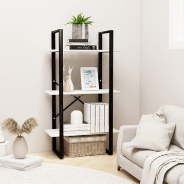 vidaXL Opbergrek 60x30x105 cm massief grenenhout wit, Verzenden, Nieuw