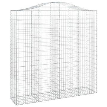 vidaXL Schanskorf gewelfd 200x50x200/220 cm gegalvaniseerd, Verzenden, Nieuw