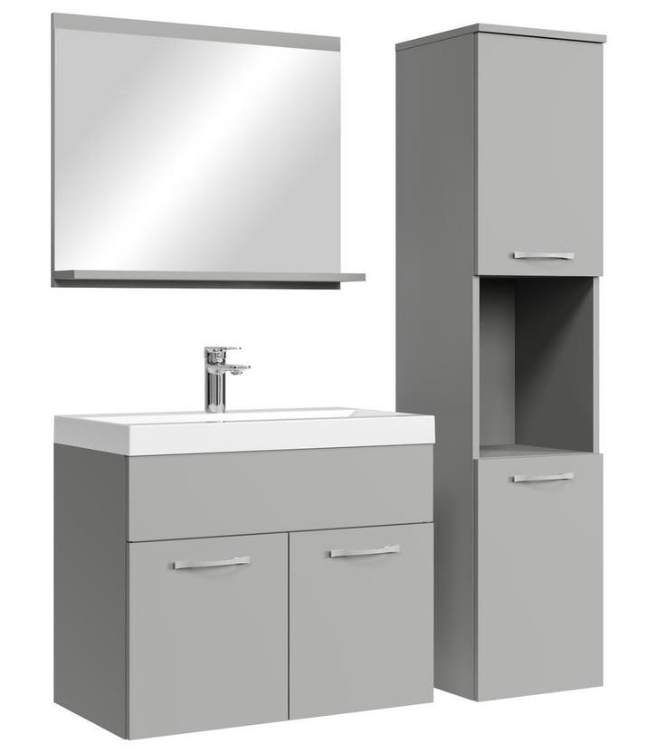 Badkamermeubel Set Montreal 60 x 35 cm - Mat Grijs, Maison & Meubles, Salle de bain | Meubles de Salle de bain, Envoi