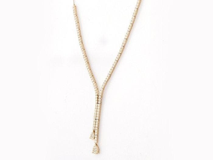 Ketting met hanger - 14 karaat Geel goud - 3.08ct. tw., Handtassen en Accessoires, Antieke sieraden