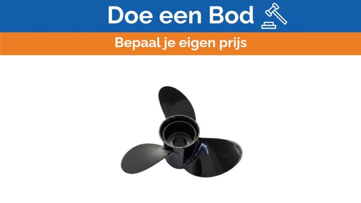 Bieden: Michigan Vortex 3-Blade Aluminium Propeller 12-1/2, Watersport en Boten, Bootonderdelen, Ophalen of Verzenden